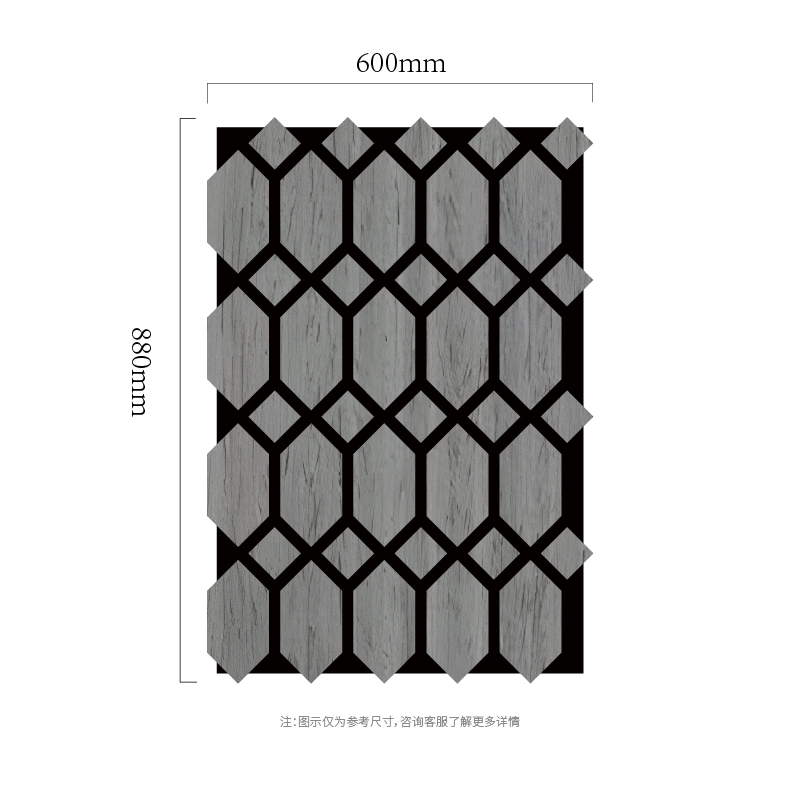 Faceted Altıgen Kafes MDF-on-PET Akustik Duvar Paneli