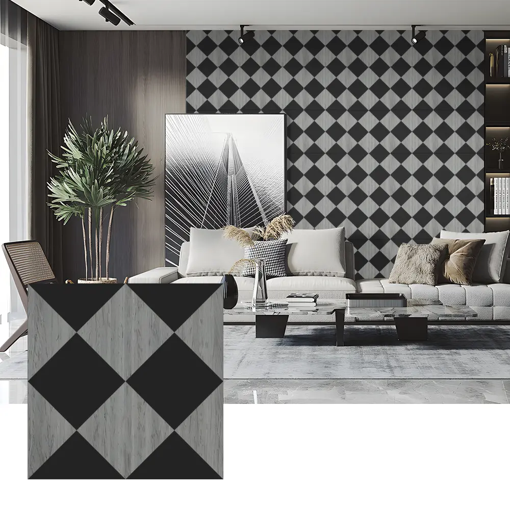 Yatak Odası Duvar Dekorasyonu için Ahşap Kaplama Akustik Paneller